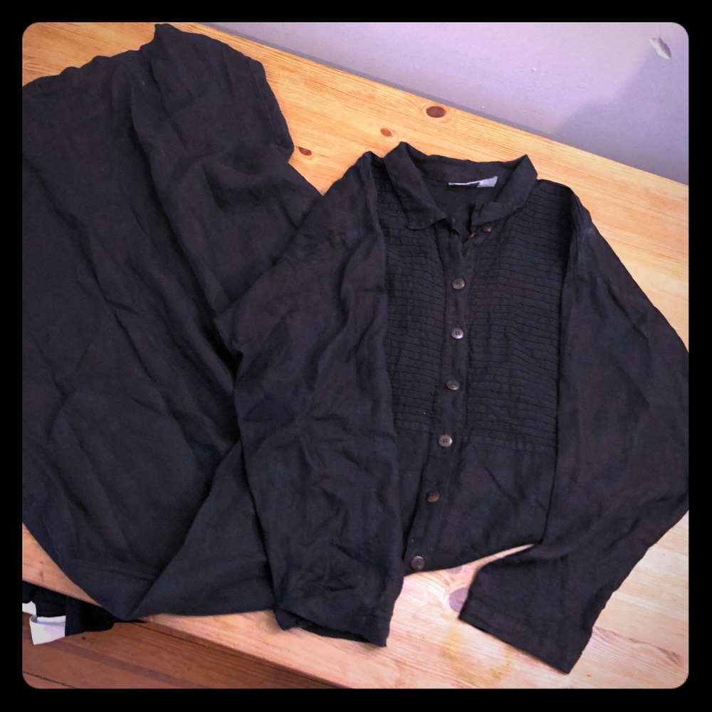 Epic shroud of a linen dress